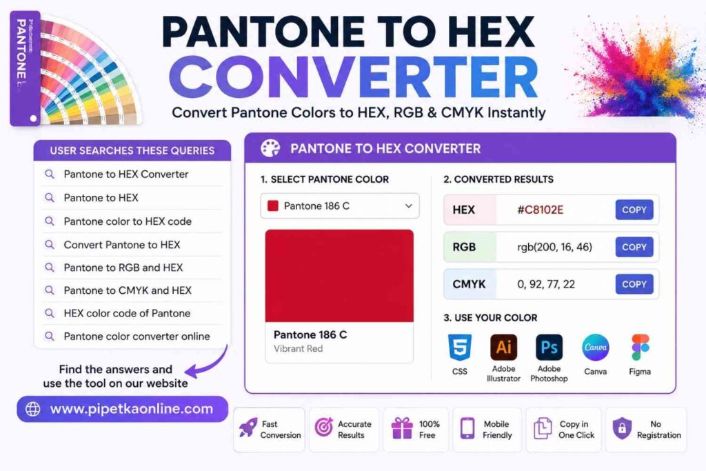 Pantone to HEX Converter
